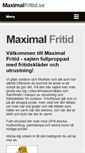 Mobile Screenshot of maximalfritid.se